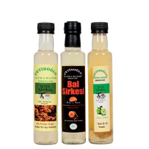 Çetinoğlu Fatma Hanım Sirke Çeşitleri(Bal-Elma-Alıç) 250ml*3